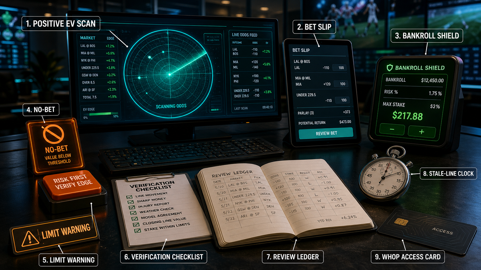 AI Sports Betting Bot Guide: What Automation Can and Cannot Do Seven-Day Test Plan infographic