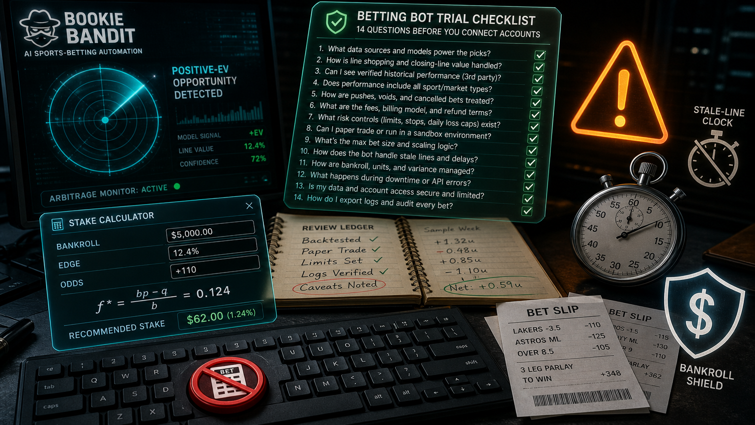Betting Bot Trial Checklist: 14 Questions Before You Connect Accounts Fit Matrix infographic