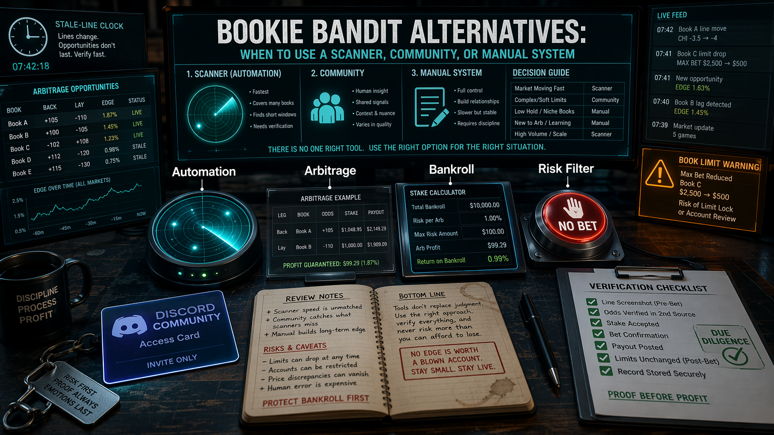 Bookie Bandit Alternatives: When to Use a Scanner, Community, or Manual System Where The Tool Can Help infographic