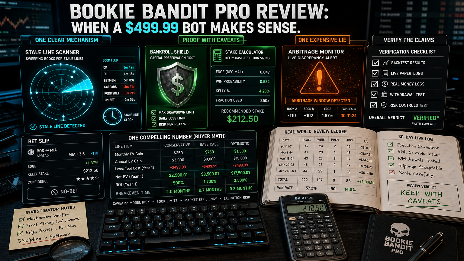 Bookie Bandit Pro Review: When a $499.99 Bot Makes Sense Where The Tool Can Help infographic